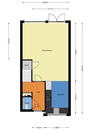 Floorplan - Chico Mendesring 477, 3315 WP Dordrecht